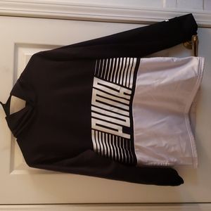 🤯3/$12 Puma Black & White Hoodie Size XL